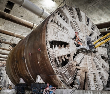 Démontage tunnelier travaux souterrains razel bec travaux publics